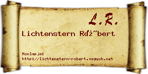Lichtenstern Róbert névjegykártya