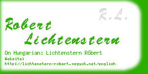 robert lichtenstern business card