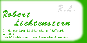 robert lichtenstern business card